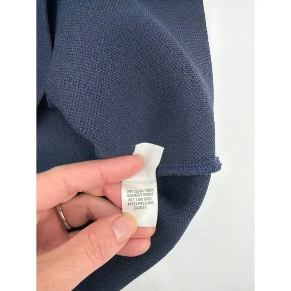 St. John Womens Size 6 Fitted Sheath Dress Black Blue Colorblock Luxury Chic - Picture 6 of 11